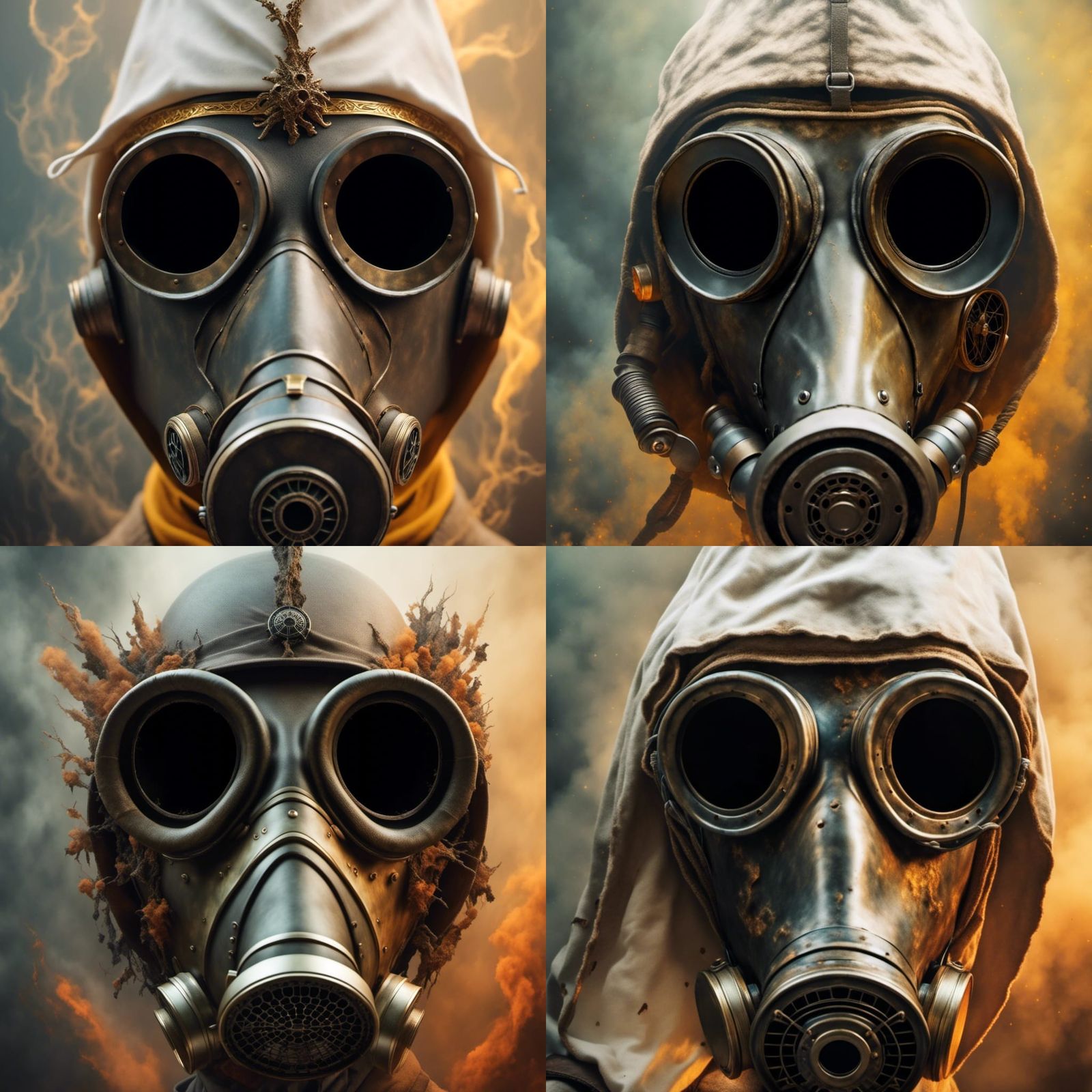 Plague Doctor in Vaporwave Style, 3D Render