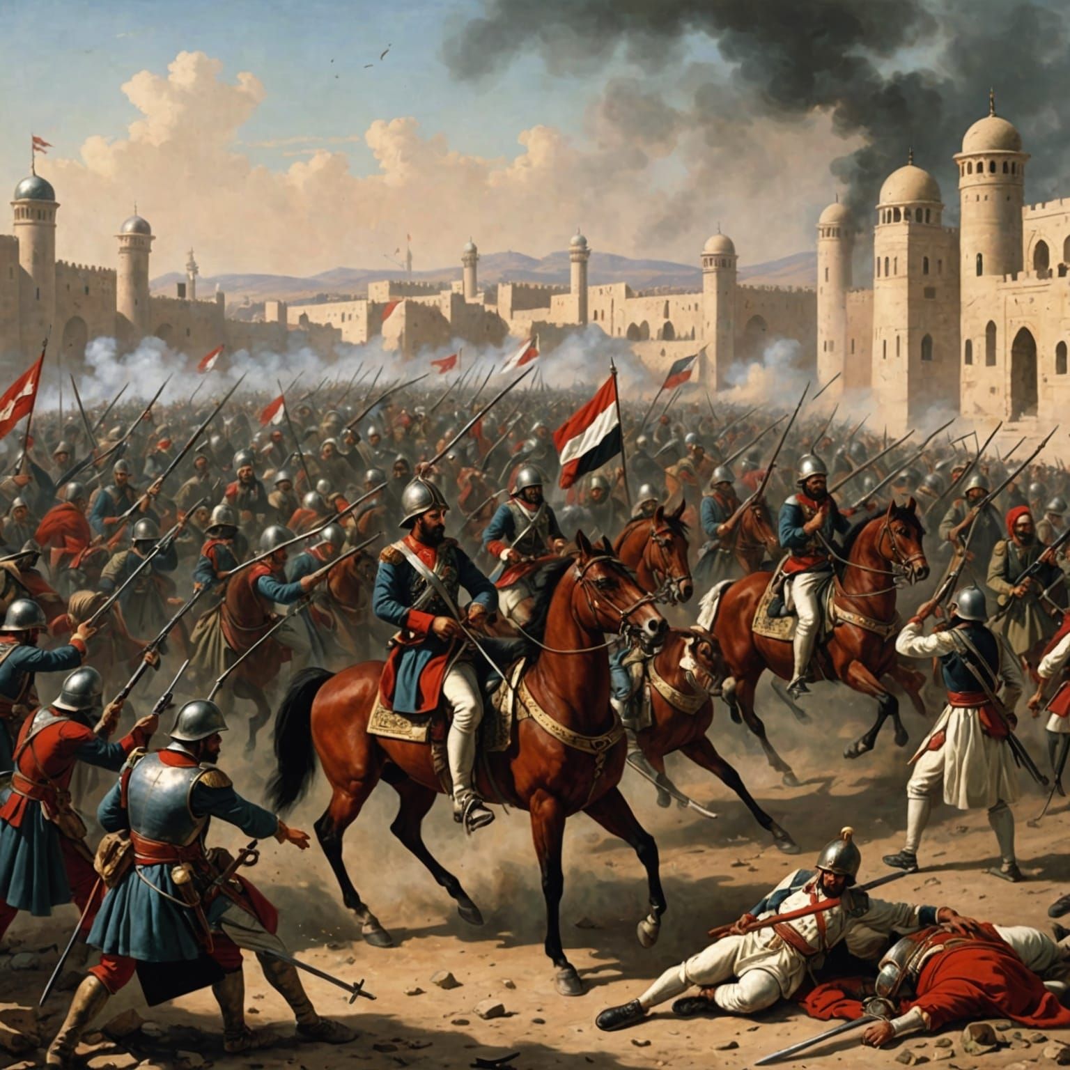 Ottoman and Egyptian Armies Clash in Levant Battle