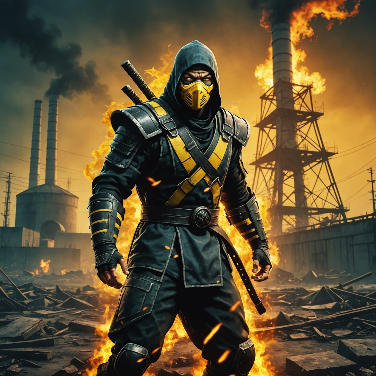 Radioactive Ninja at Chernobyl Power Plant