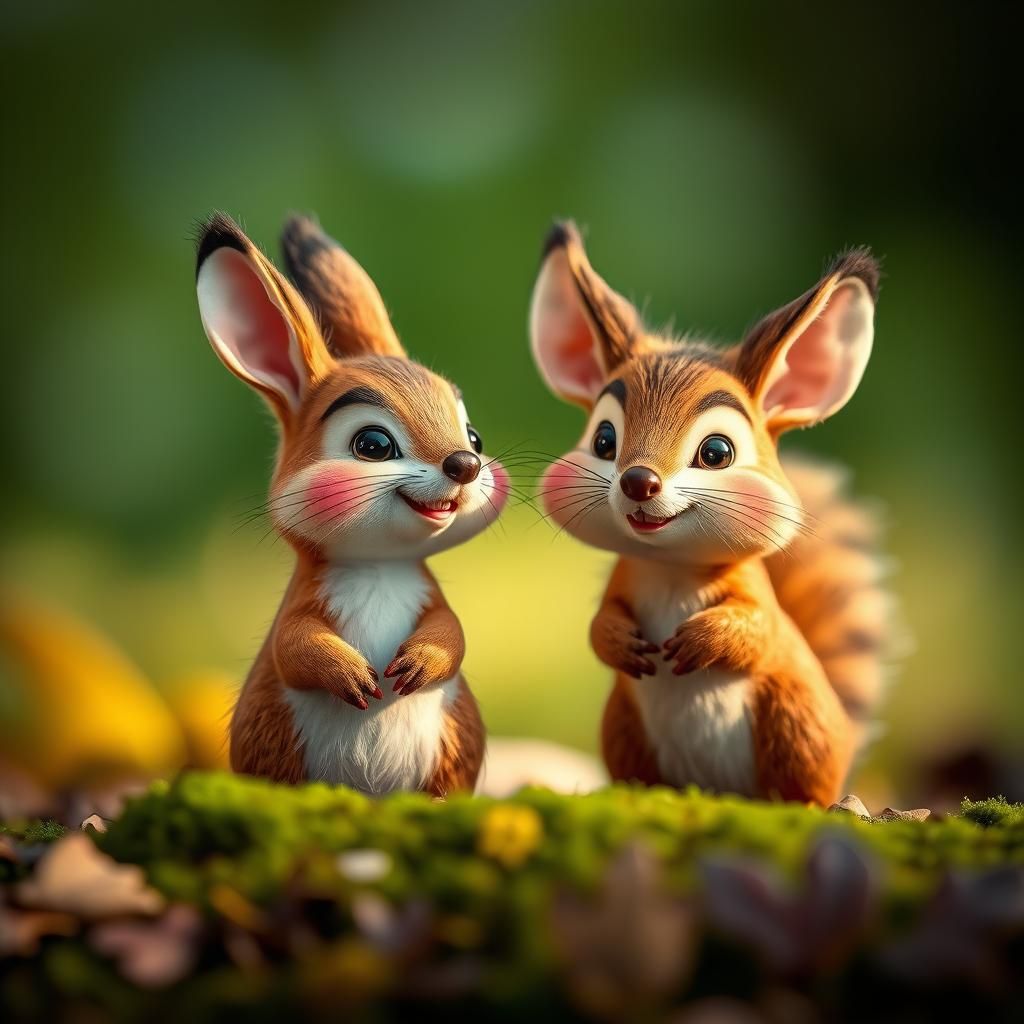 Funny Woodland Critters in Sharp Focus