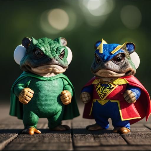 Toads as Superheroes in Professional Photography