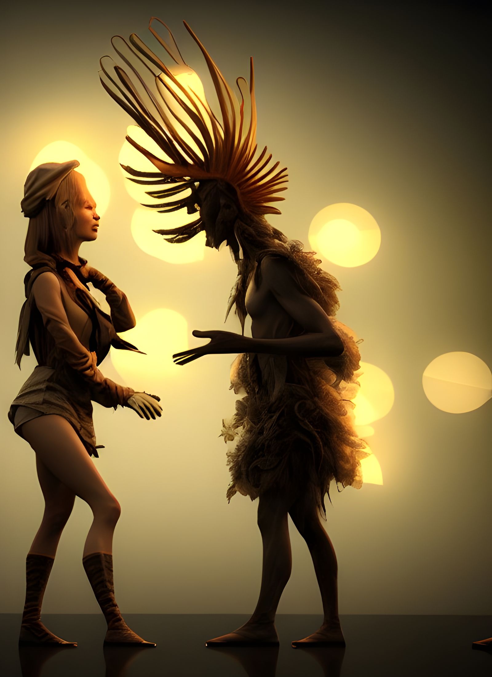 Detailed Image with Sunset Light and Dust