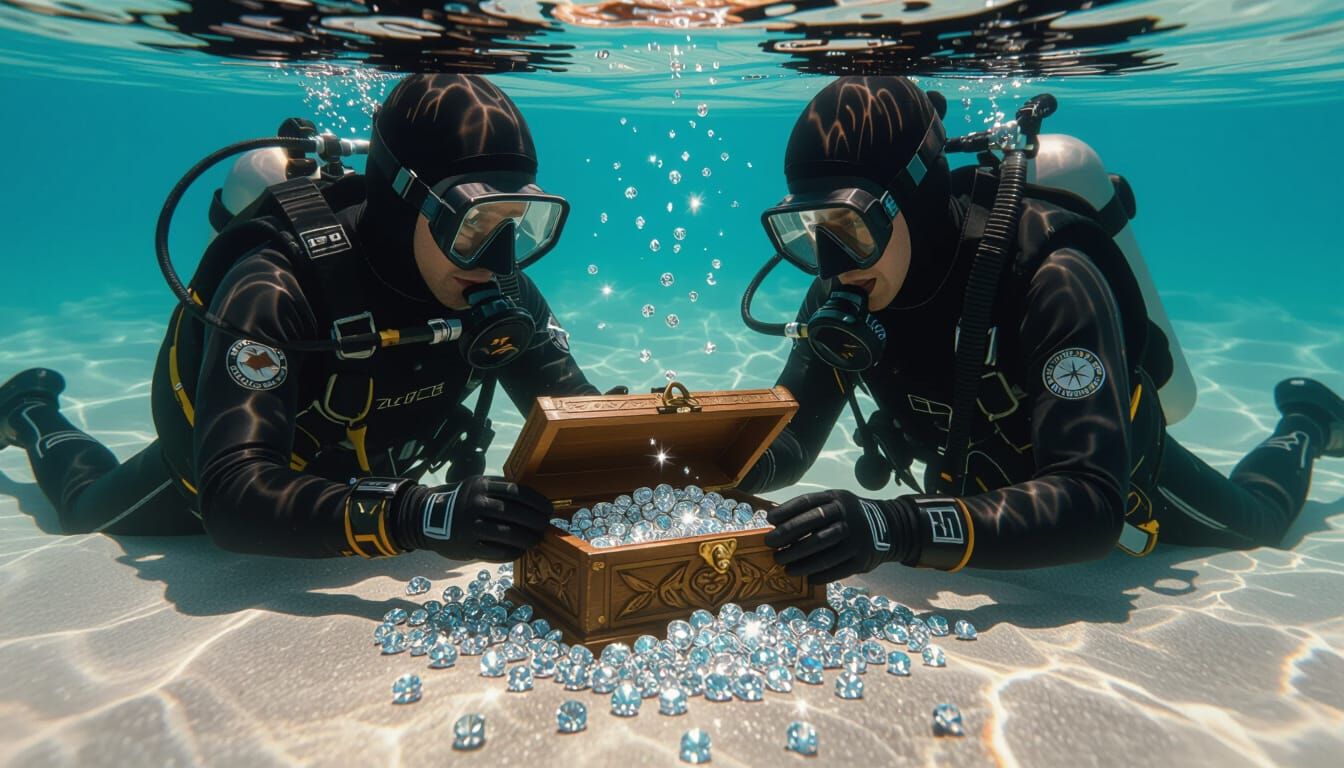 Divers Discover Diamond Treasure in Aquamarine Seas