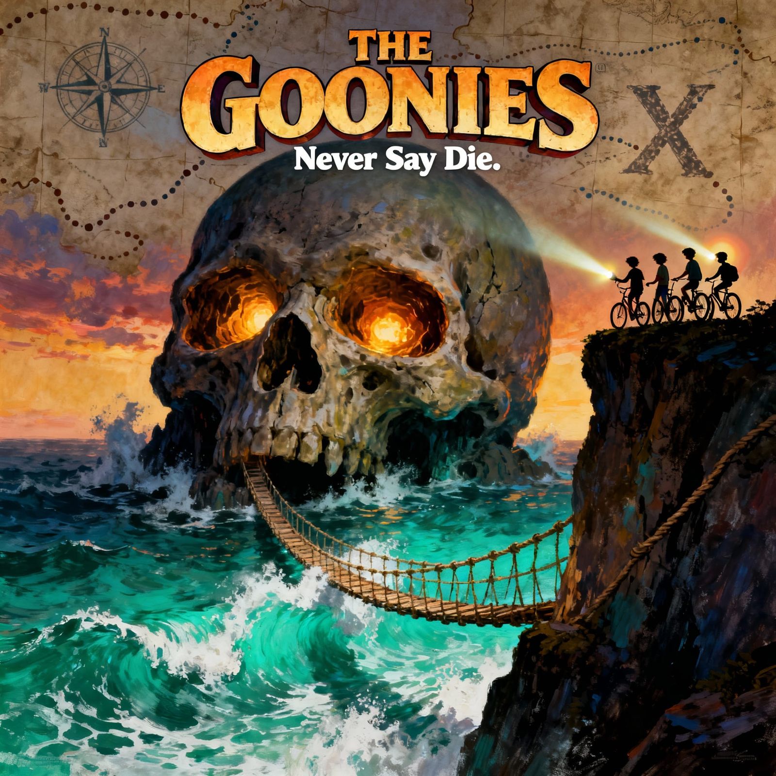 Epic 80s Adventure Movie Poster: The Goonies