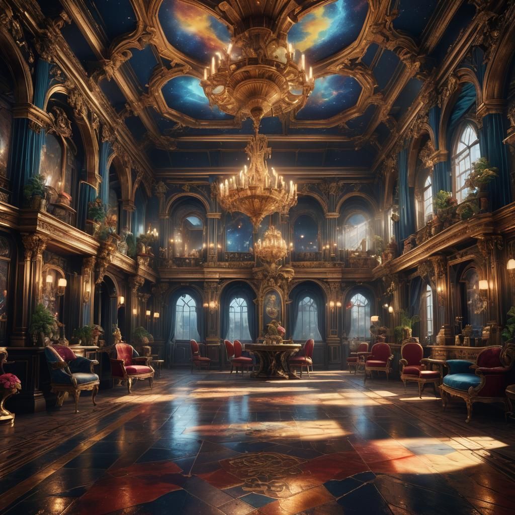 19th Century Dance Salon: Detailed Matte Painting