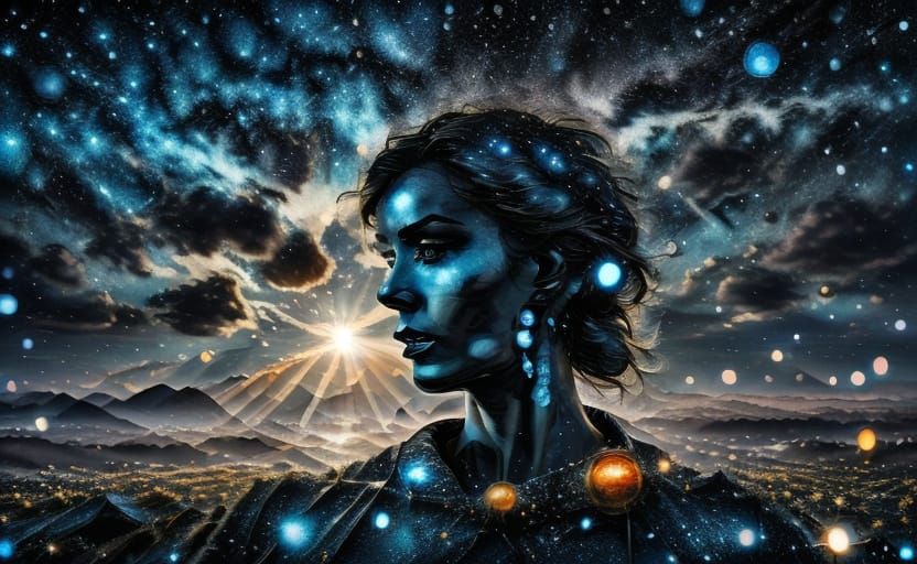 Cosmic Planet Shines Bright in Polished Glass Bokeh Photogra...