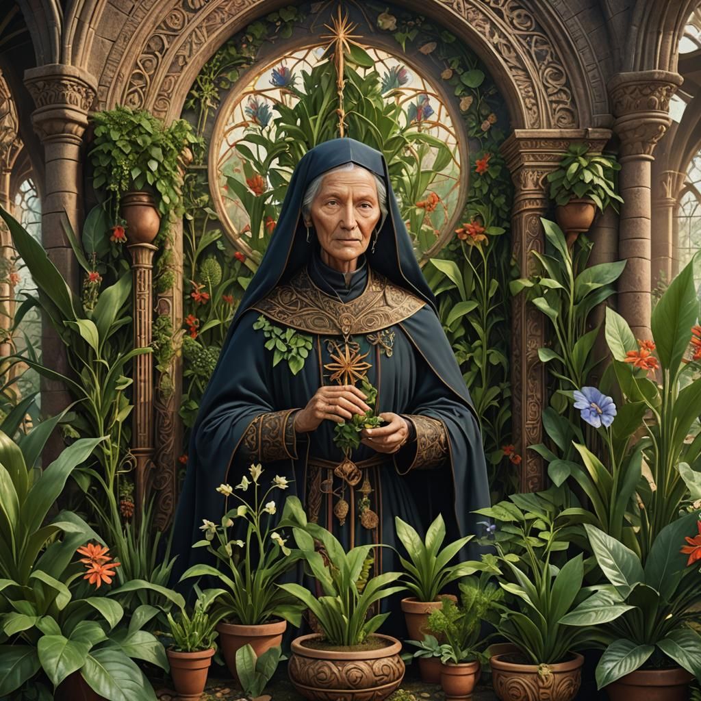 Hildegard von Bingen and Plants: Fantasy Concept Art