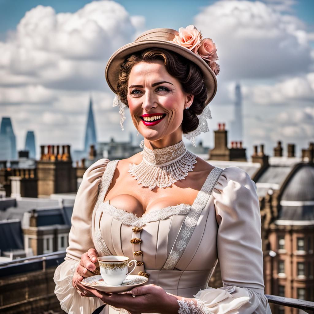 Edwardian London rooftop tea party (series)
