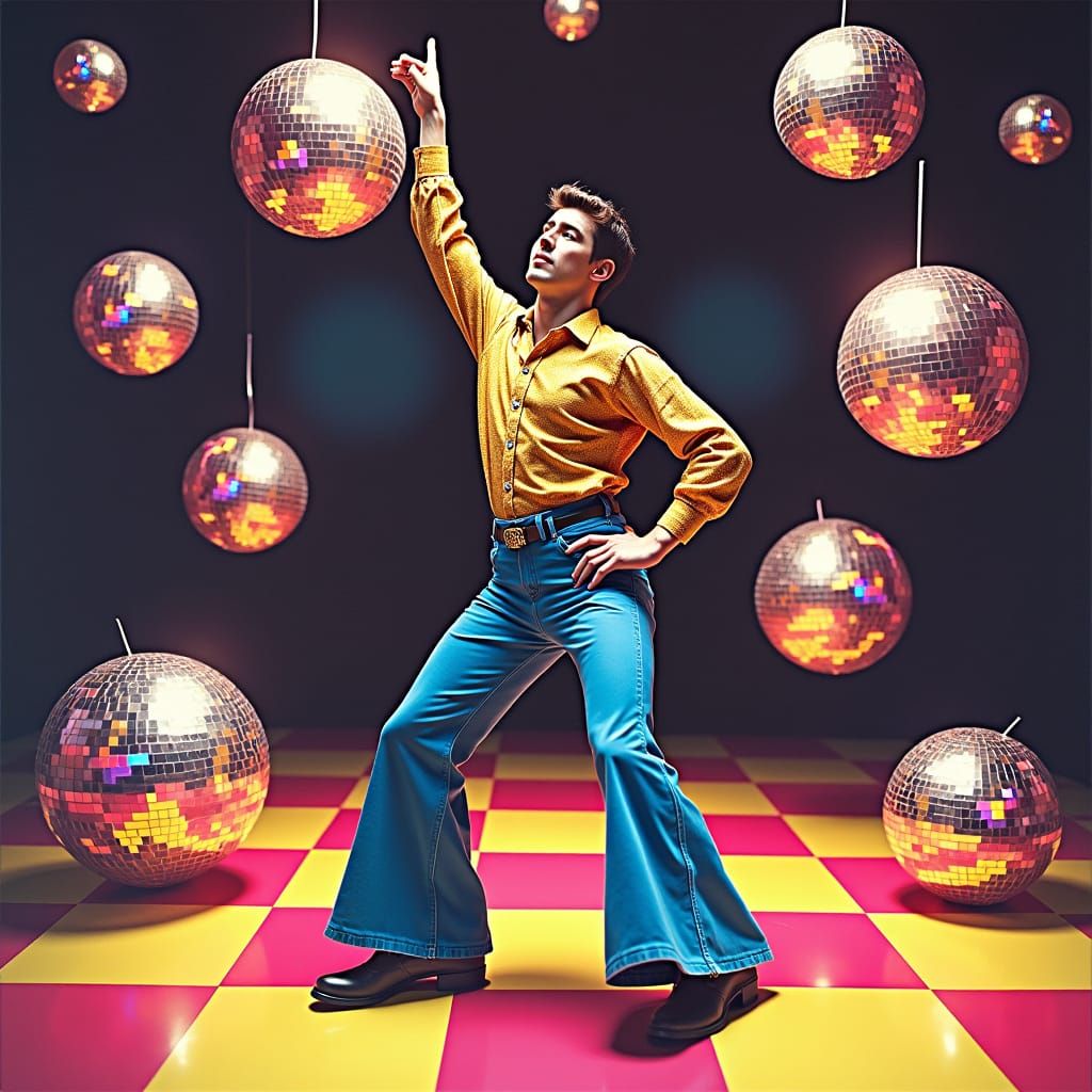 Disco Fever: 70s Style Dance Scene