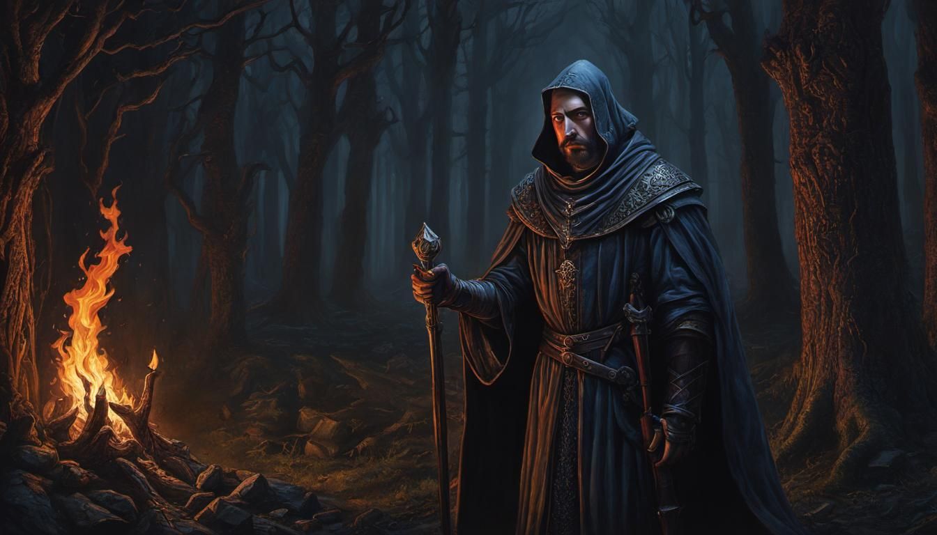 Photorealistic Medieval Portrait in Dark Fantasy Style