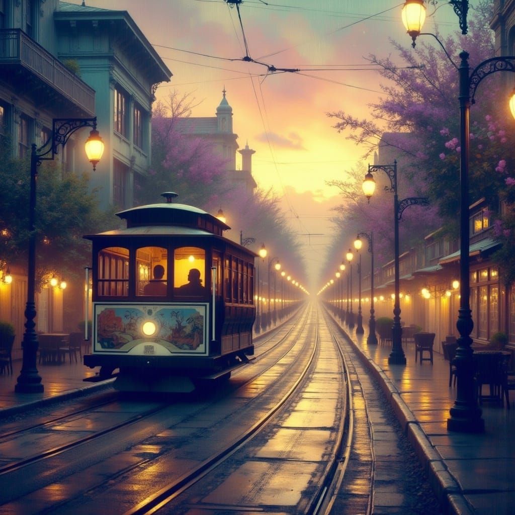 San Francisco Cable Car at Golden Hour