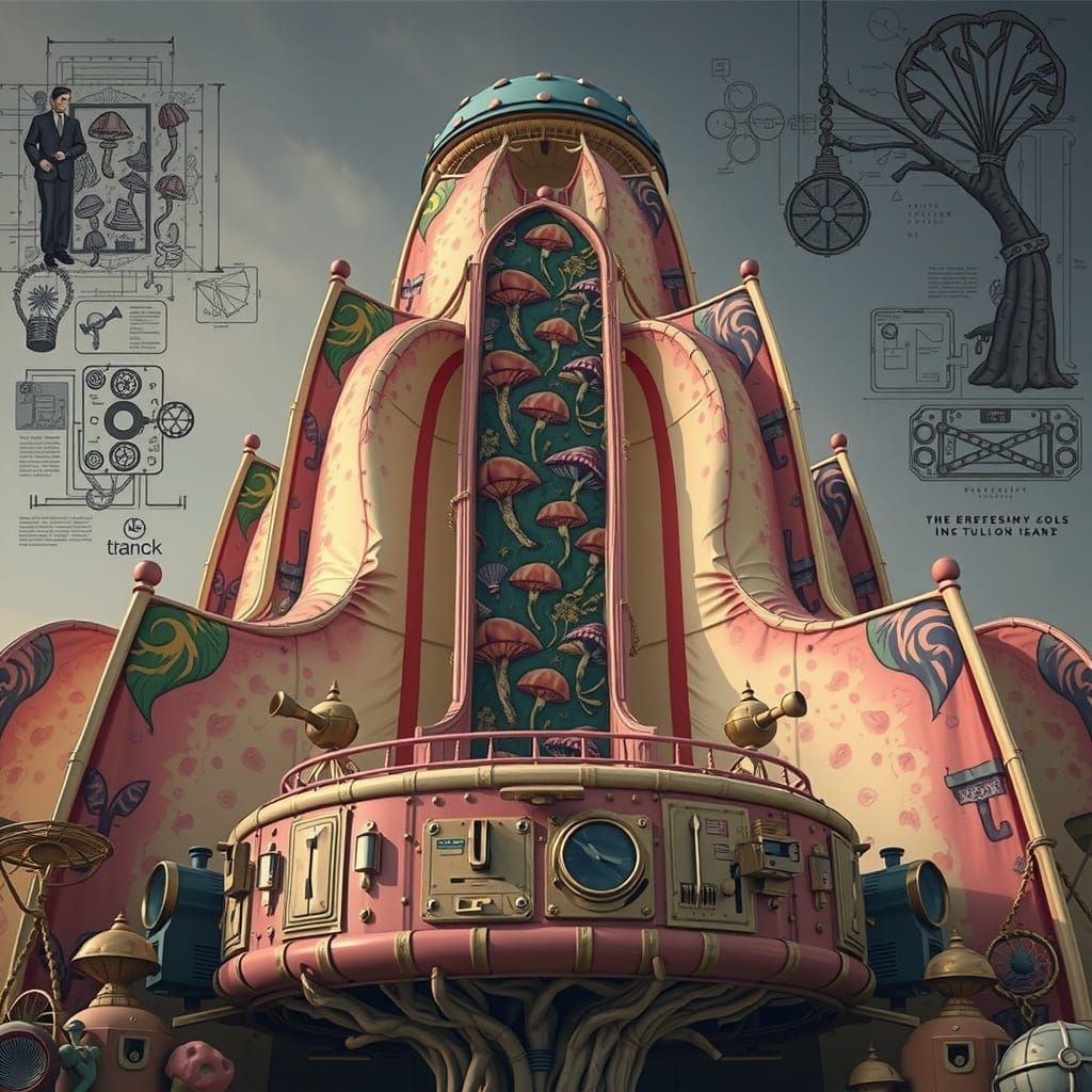 Surreal Celebration in Whimsical Hyperreal Style