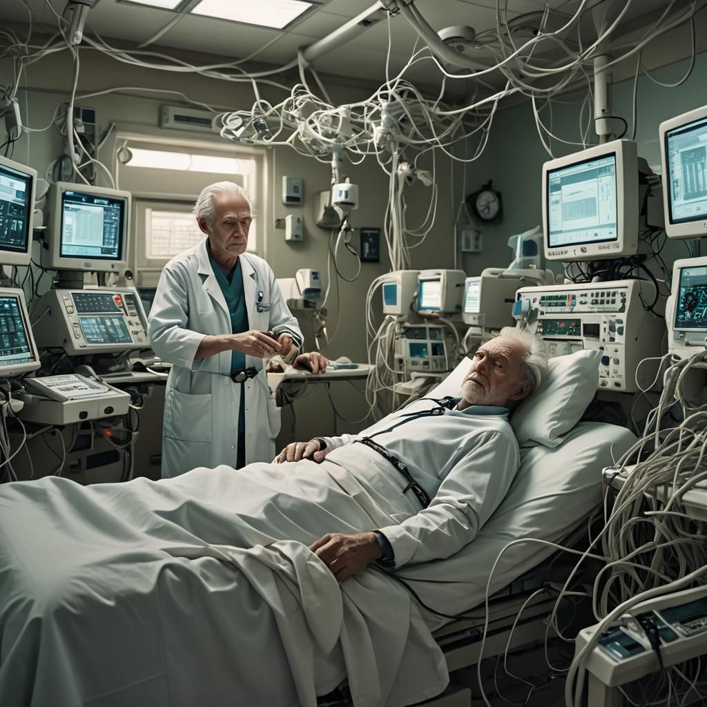 The old man's eyes fluttered open, and he was met with a myr...