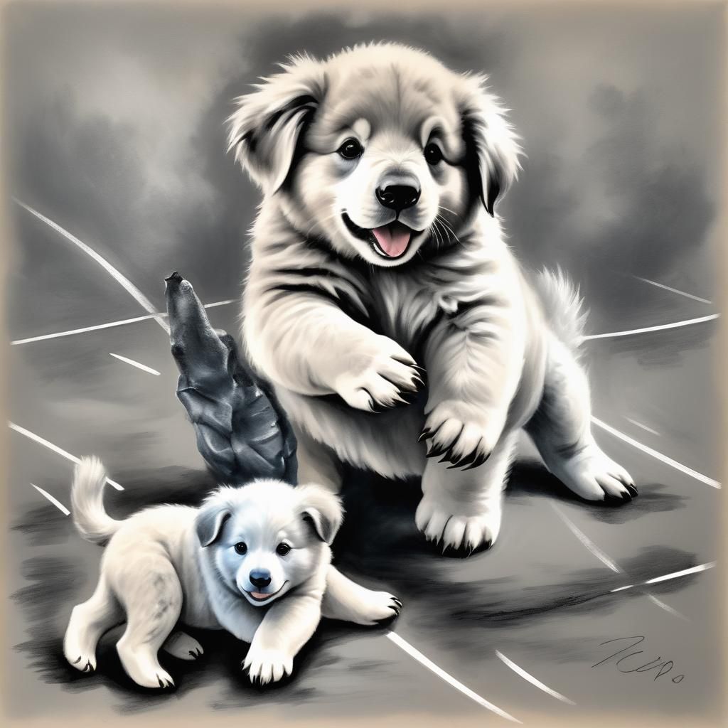 Koala Wins Olympic Race Against Great Pyrenees Puppy