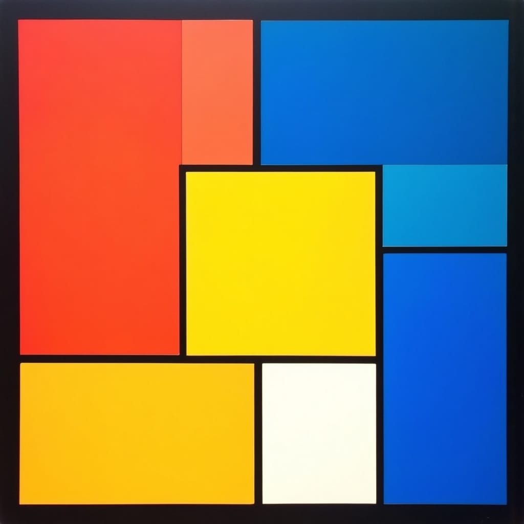 Geometric Art Nouveau Squares in Vibrant Colors