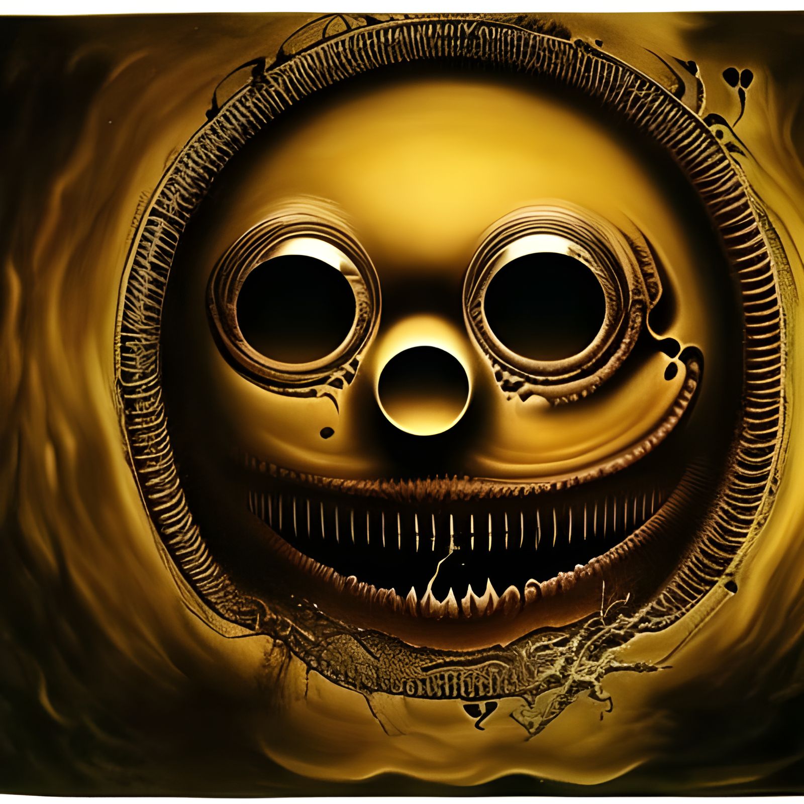Eldritch Horror Smiley Emoji by Giger and Doré