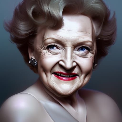 Betty White Portrait in Artgerm Style