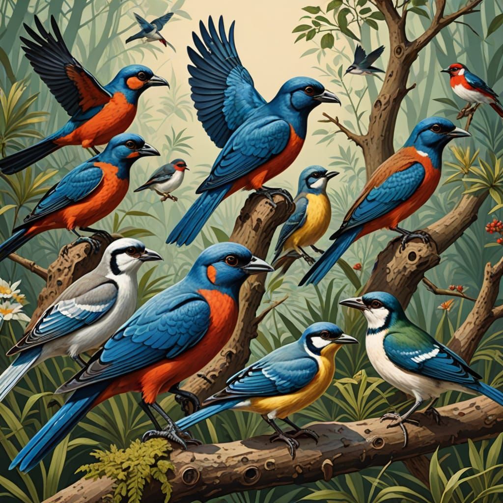 Prehistoric Bird Illustration