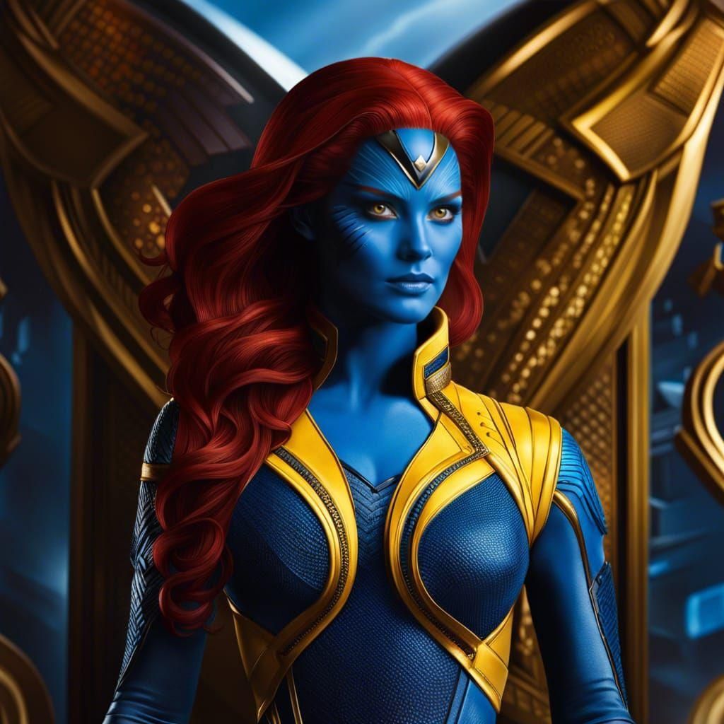 MCU Mystique Environmental Portrait in Hyperrealism