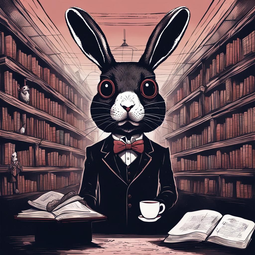 Dark Academia Horror: Surreal Bunny