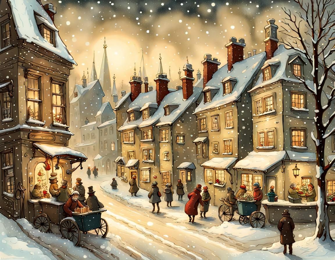 Illustration for "A Christmas Carol" by Dickens