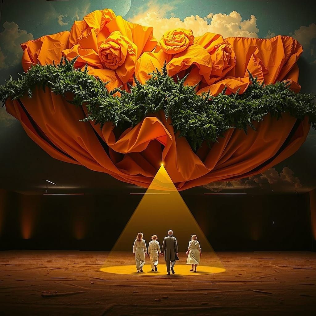 Golden Hour Landscape with Warm Color Palette