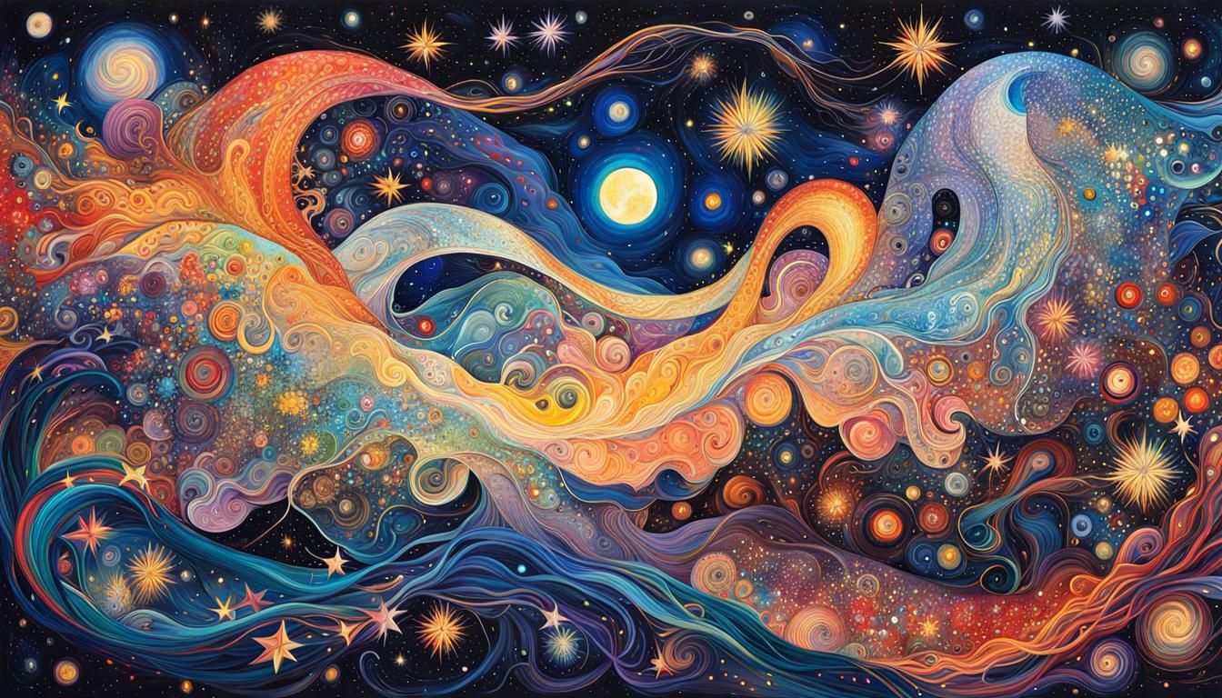 Ghosts Dancing on Starry Night: Abstract Expressionism