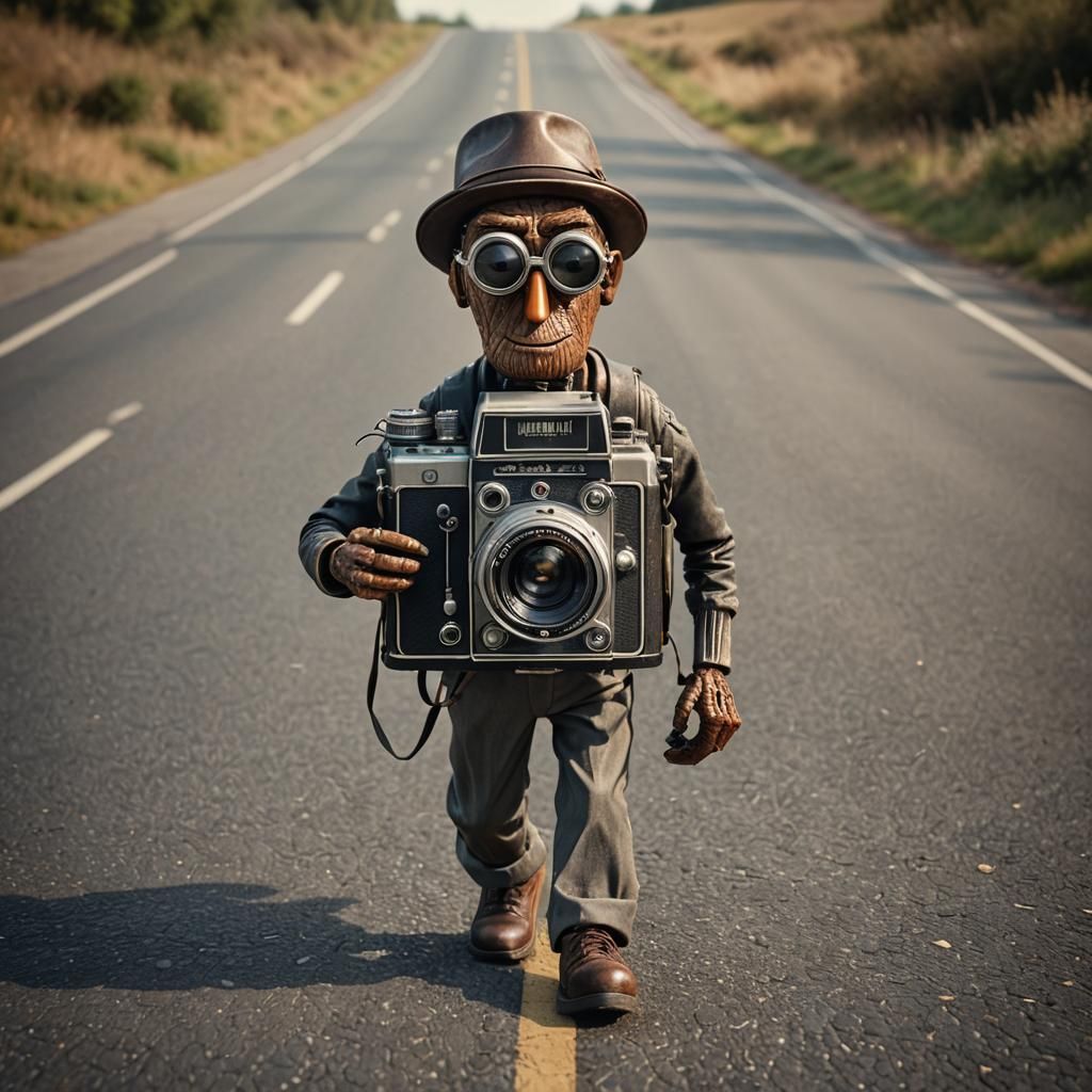 Anthropomorphic Camera Walks in 80s Style