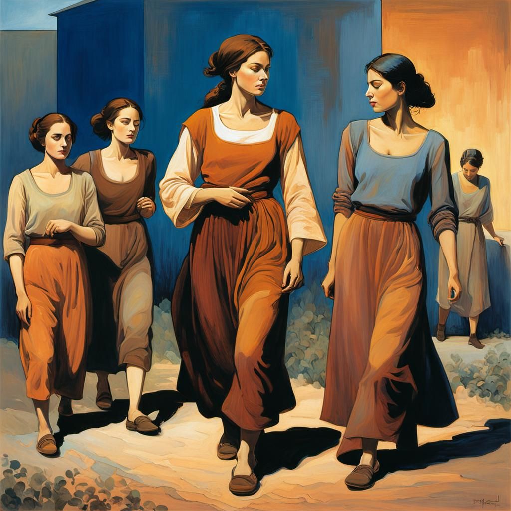 Three Women in Harmony, Embodying Feminine Empowerment