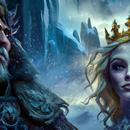 Stone King and Snow Queen Ethereal Portrait