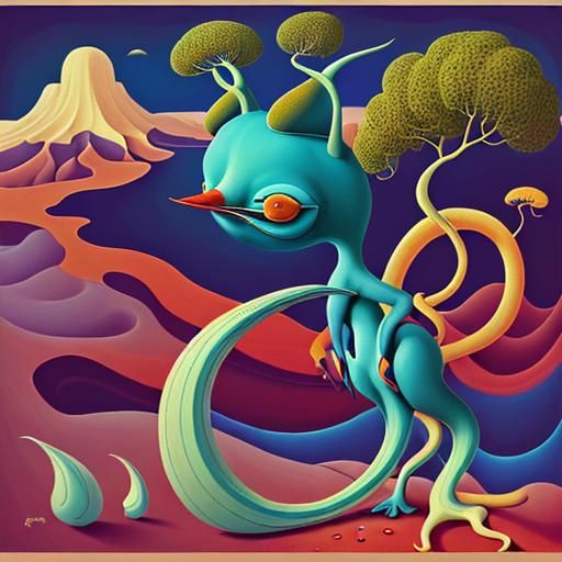 Weird Animals in Surreal Peca Art Style