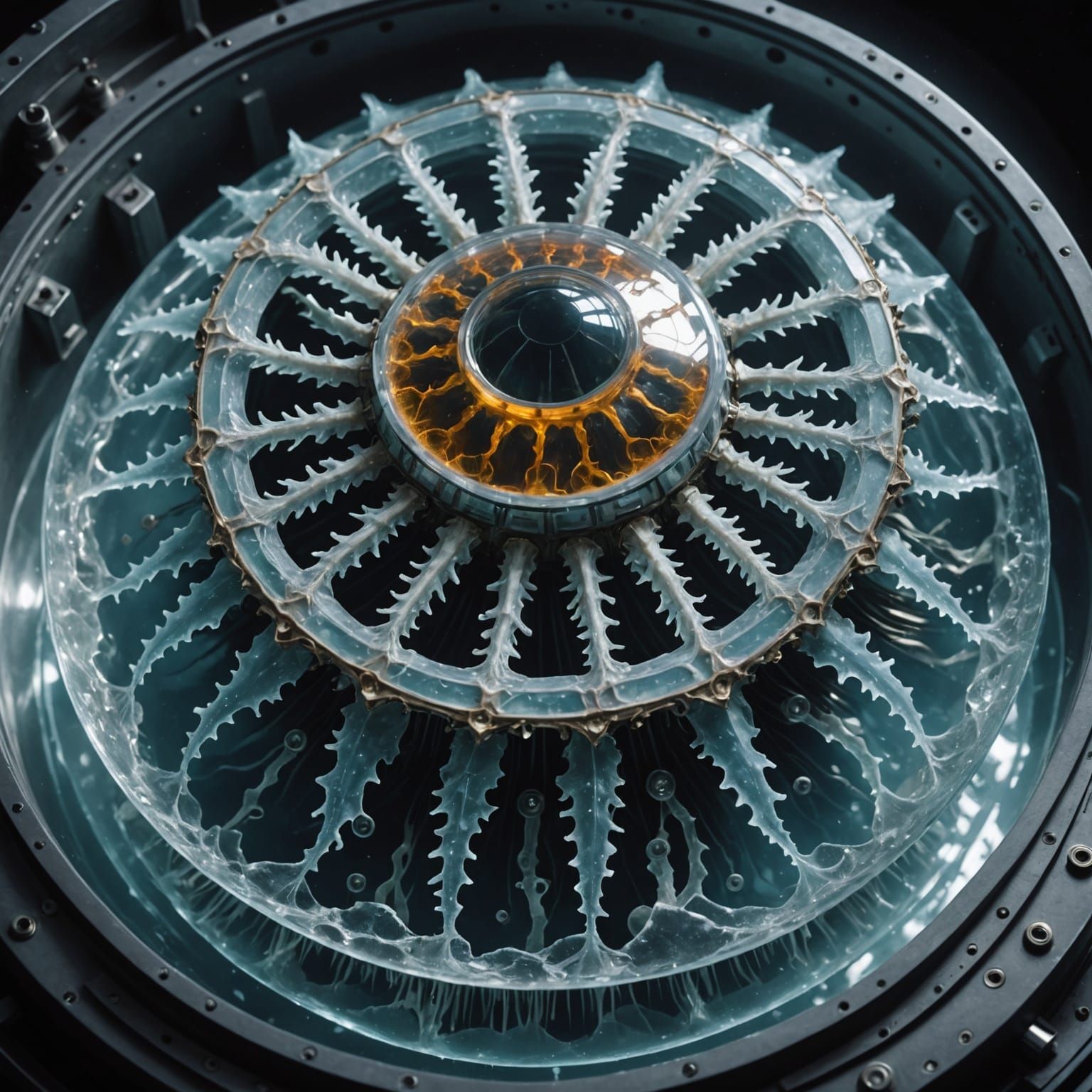 Translucent Bell-Shaped Creature with Interior Skin