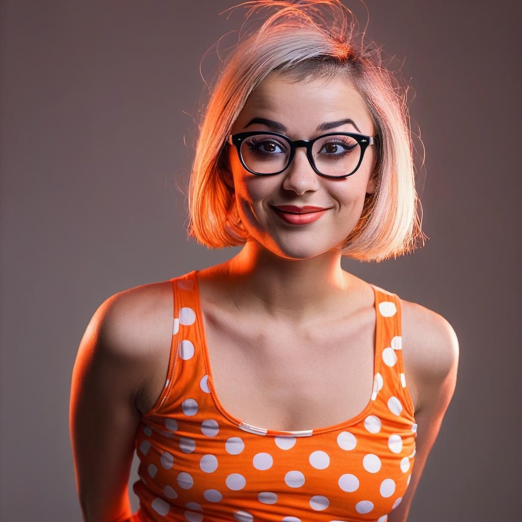 Pop Art Woman with Superpowers in Vibrant City