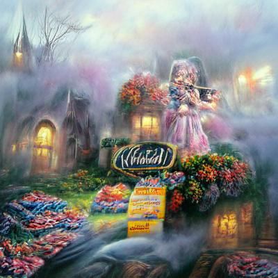 Ethereal Fantasy Landscape in Kinkade Style