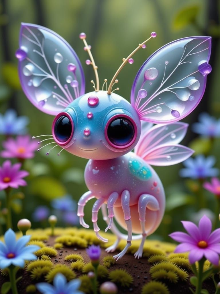 Crystal Cicada Song Chibi in Vibrant Colors