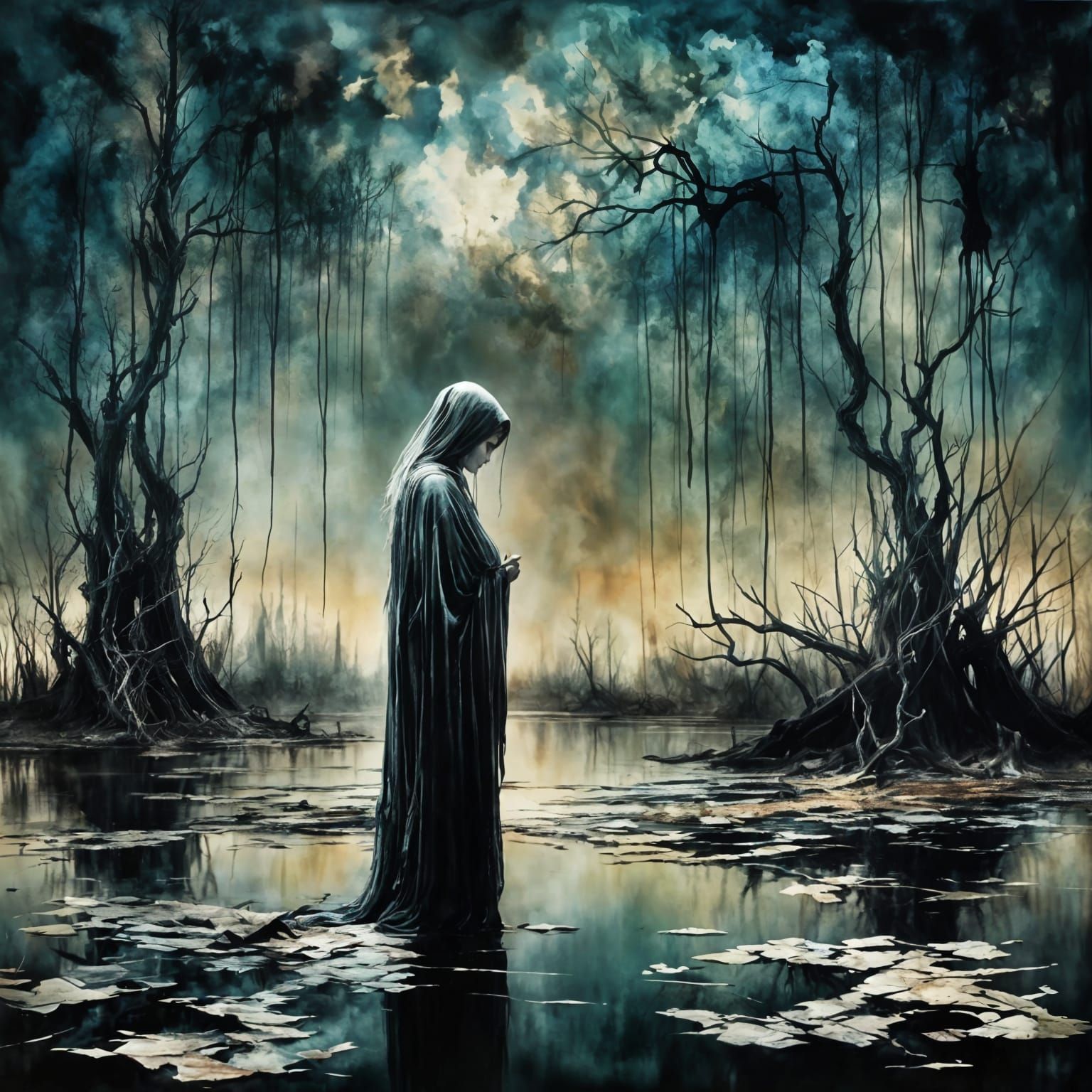 Dark Macabre Image of Broken Vulnerability