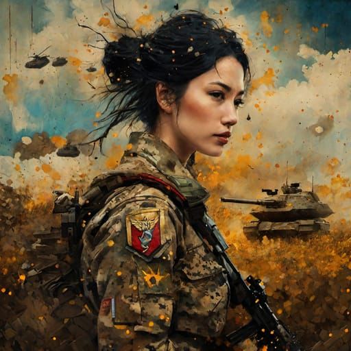 Stoic Soldier Ready for Battle