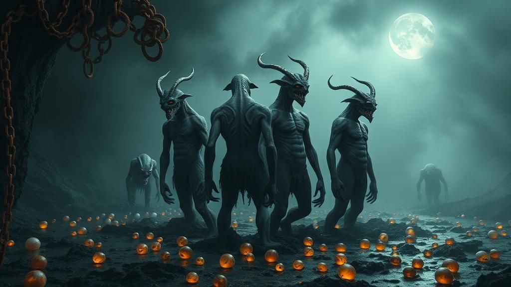 Luminescent Mud Demons Guarding the Night