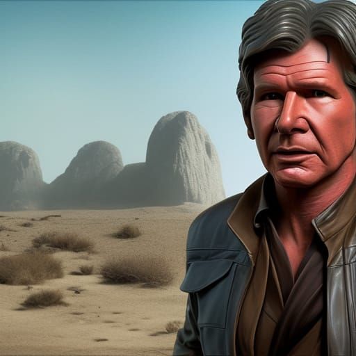 Sad Han Solo Figurine in Cleancore Style