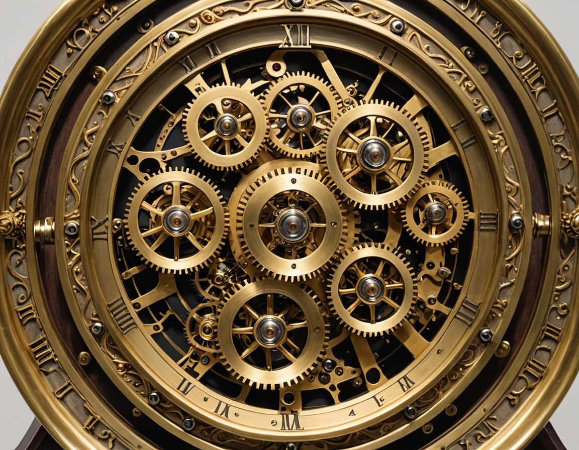 Harrison Navigator's Clock with Brass Gears