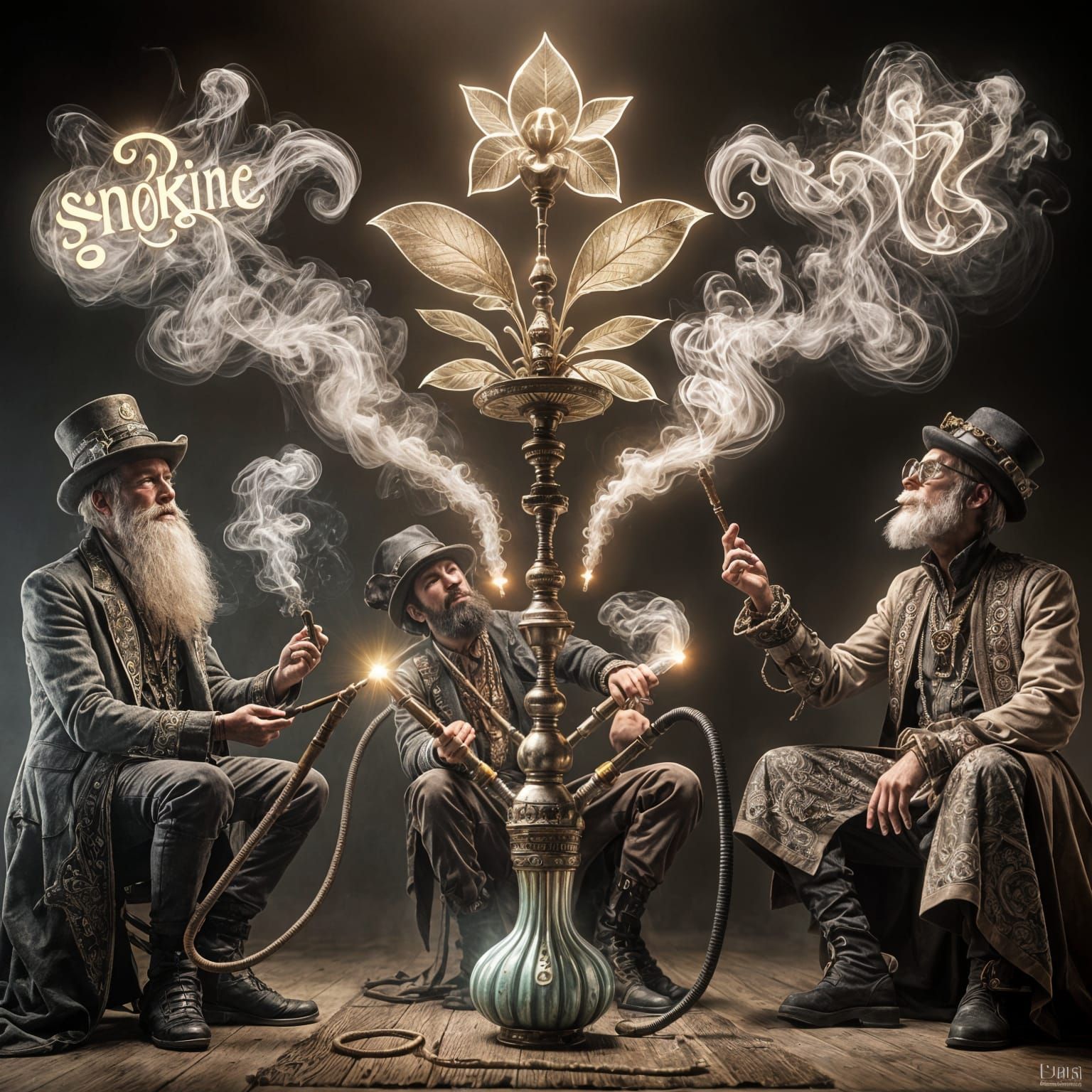 Steampunk Wizards Conjure Magic Smoke