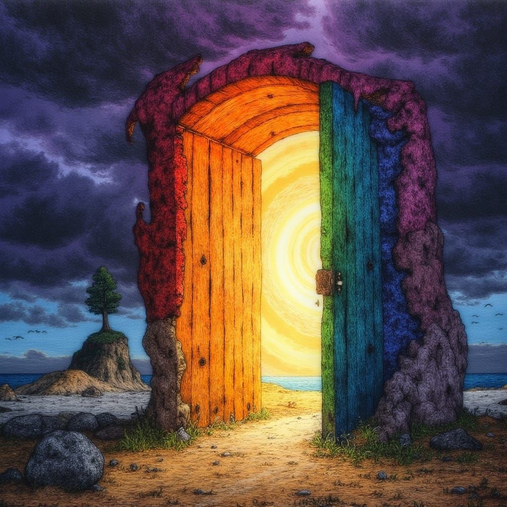 Doorway to a Vibrant, Colorful Future