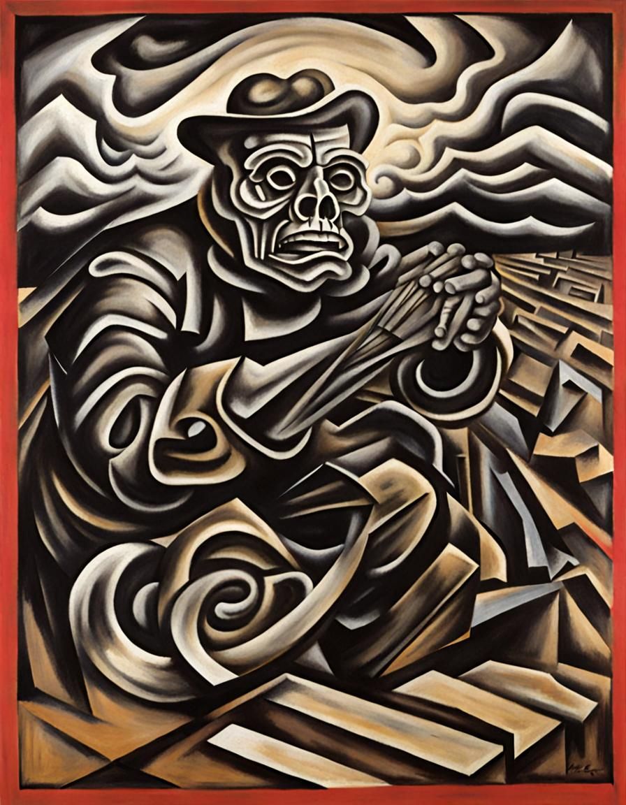 Artwork Inspired by Mexican Muralist Style