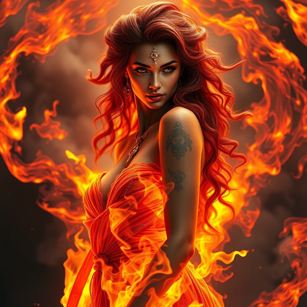 Golden Goddess of Blazing Inferno