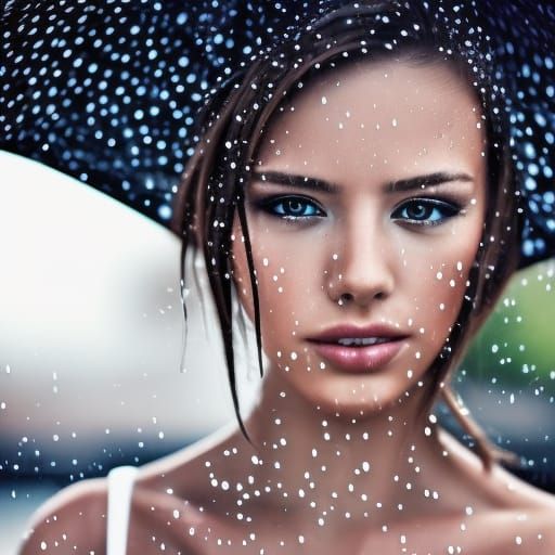 Model in Rain: Professional High Definition Photography