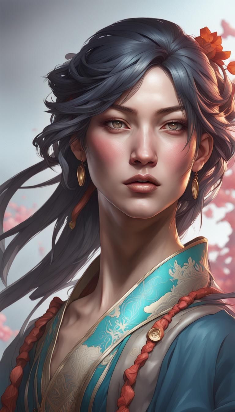 Tengen Uzui Portrait in Hyperdetailed Style