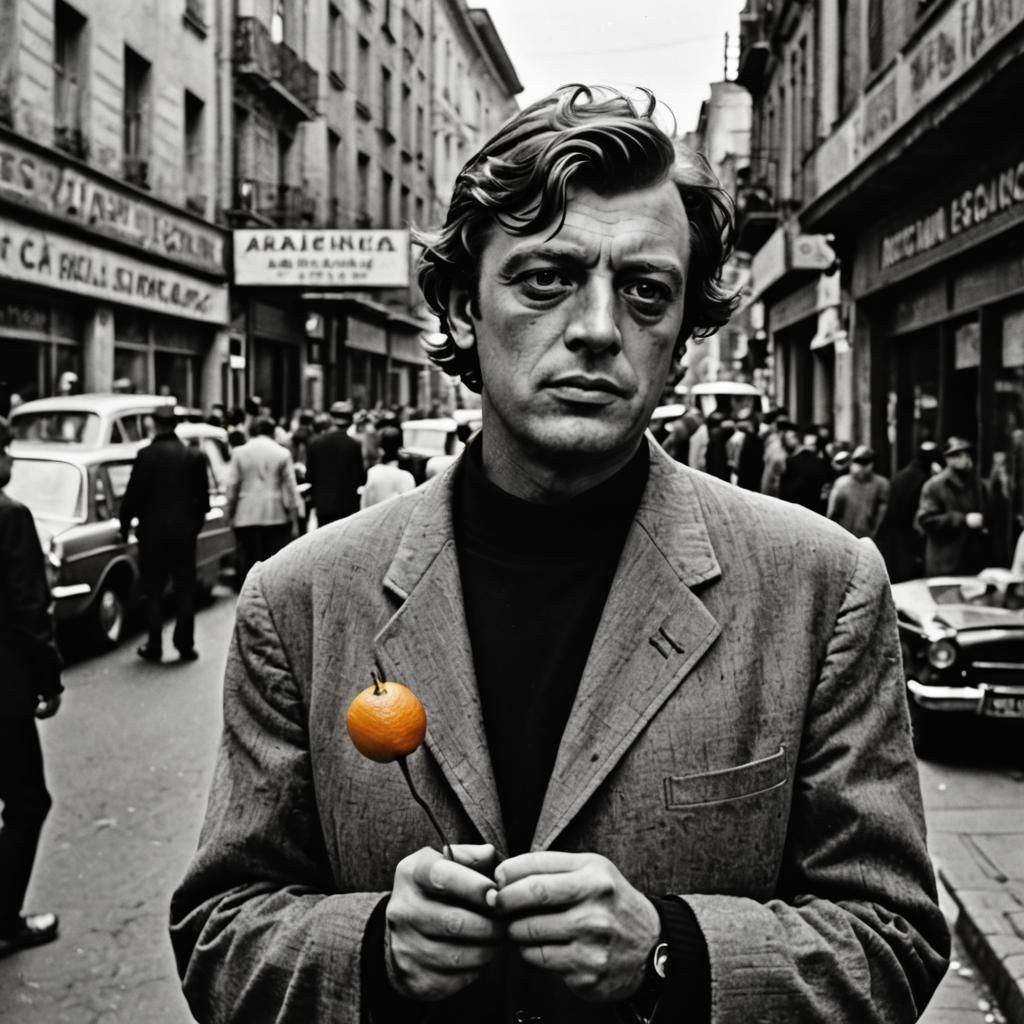 High Contrast Clockwork Orange in Precisionist Style