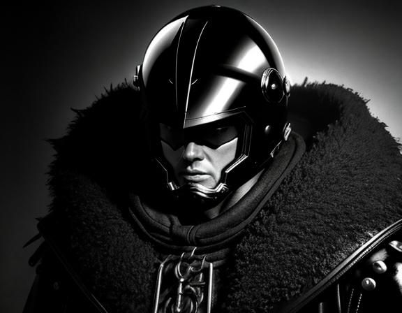 Helmet in Expressionist Renaissance Horror Style