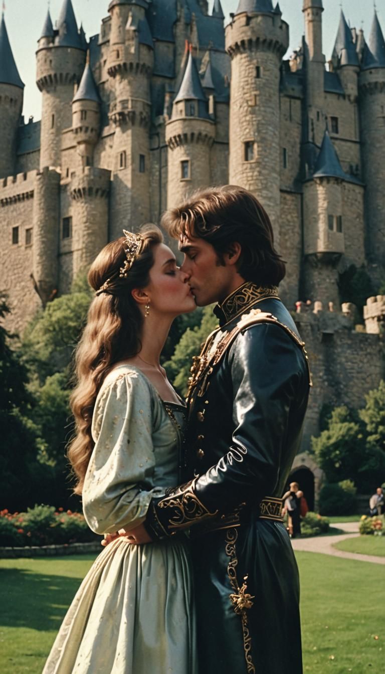 Fantasy Movie Scene: Princess Kissing Prince
