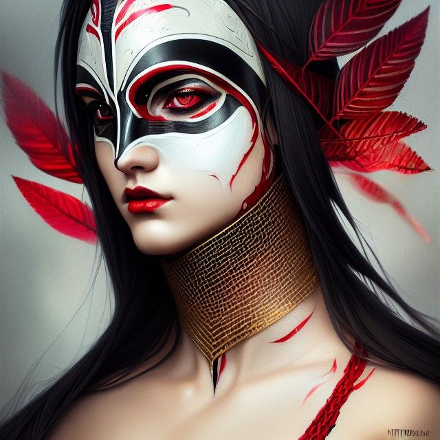 Orca Priestess with Golden Eyes in Digital Art